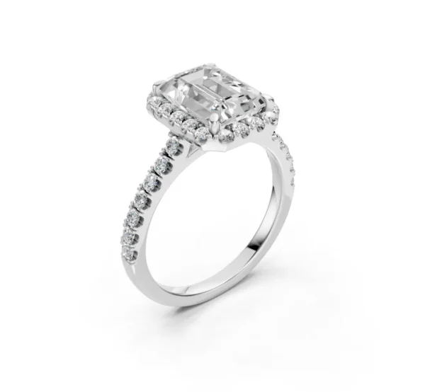 Diamond Halo Engagement Ring in 14K Gold - Image 11