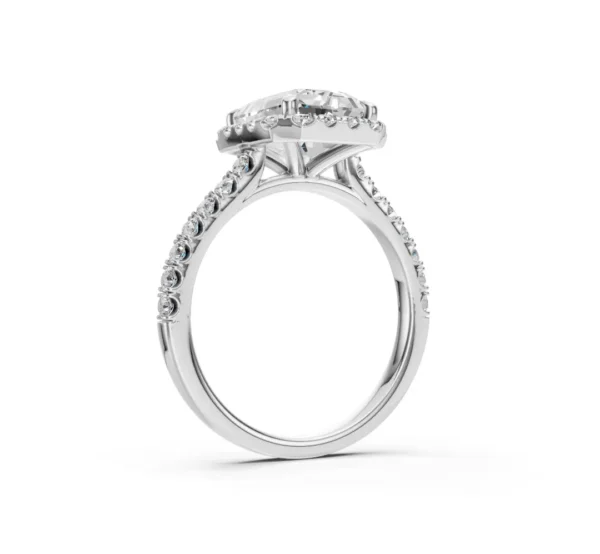 Diamond Halo Engagement Ring in 14K Gold - Image 12