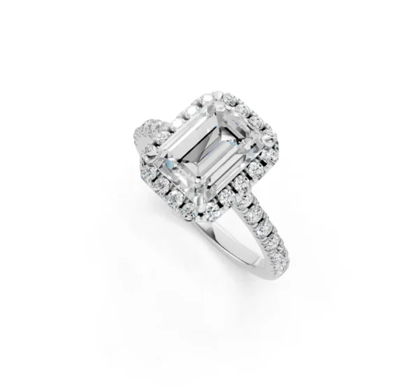 Diamond Halo Engagement Ring in 14K Gold - Image 13