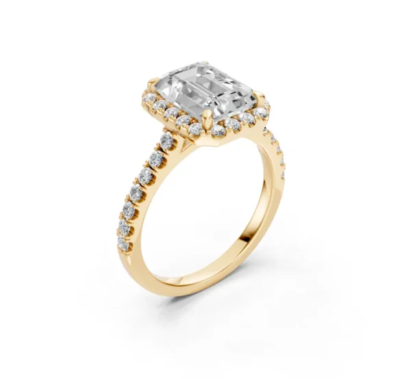 Diamond Halo Engagement Ring in 14K Gold - Image 6