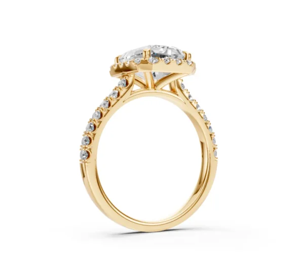Diamond Halo Engagement Ring in 14K Gold - Image 7