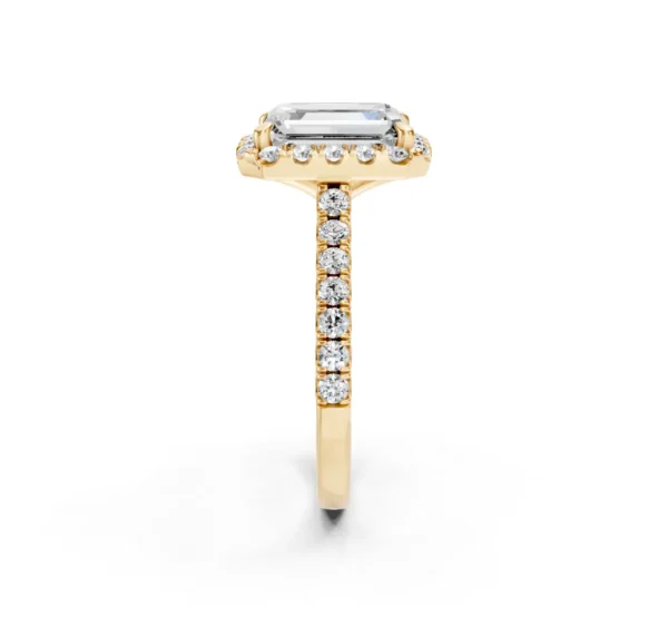 Diamond Halo Engagement Ring in 14K Gold - Image 9