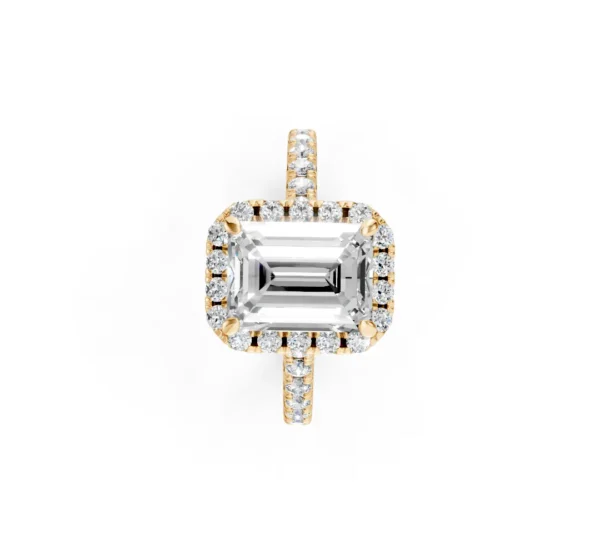 Diamond Halo Engagement Ring in 14K Gold - Image 10