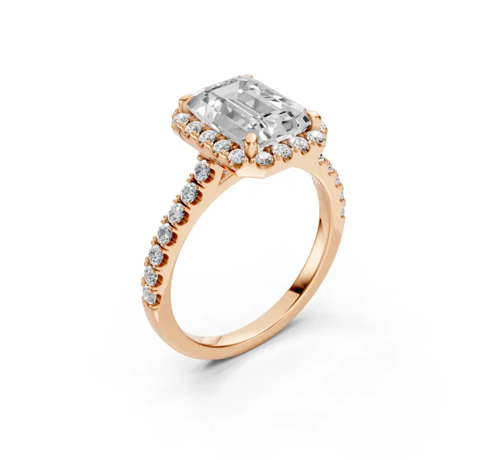Rose gold diamond ring image