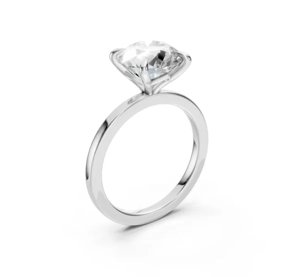 Diamond Solitaire Engagement Ring in 18K - Image 4