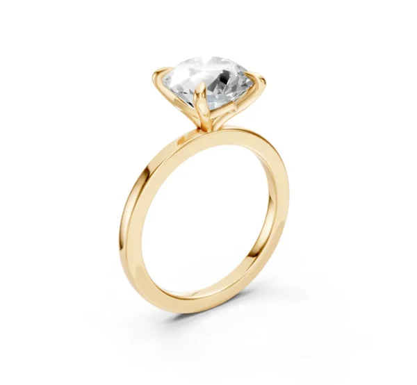Diamond Solitaire Engagement Ring in 18K