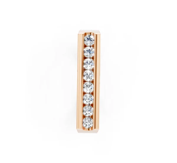 Modern Channel-Set Diamond Band in 14K Gold - Image 5