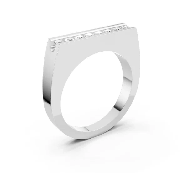 Modern Channel-Set Diamond Band in 14K Gold - Image 6