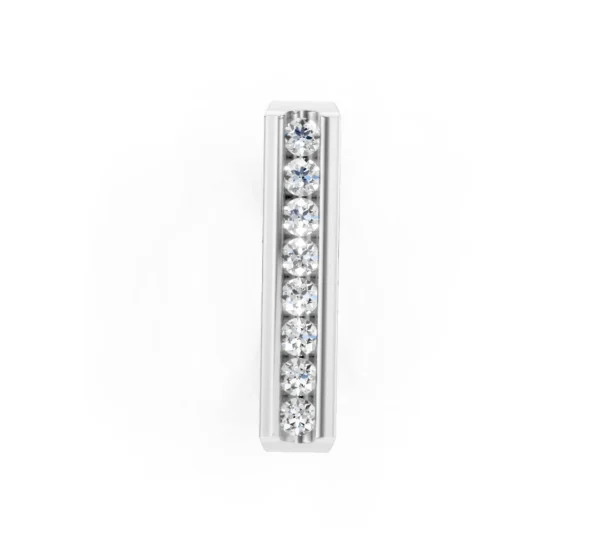 Modern Channel-Set Diamond Band in 14K Gold - Image 9