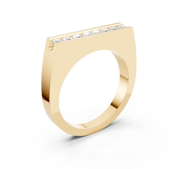 Modern Channel-Set Diamond Band in 14K Gold - Image 10